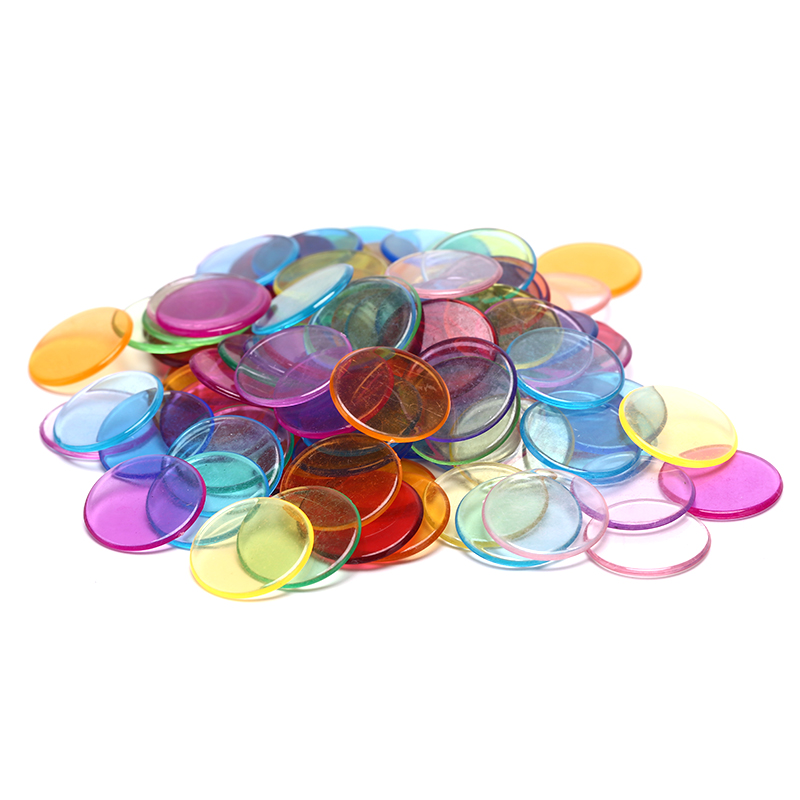 Board Game Verdant - 100pcs 19mm Plastic Poker Chips Counting