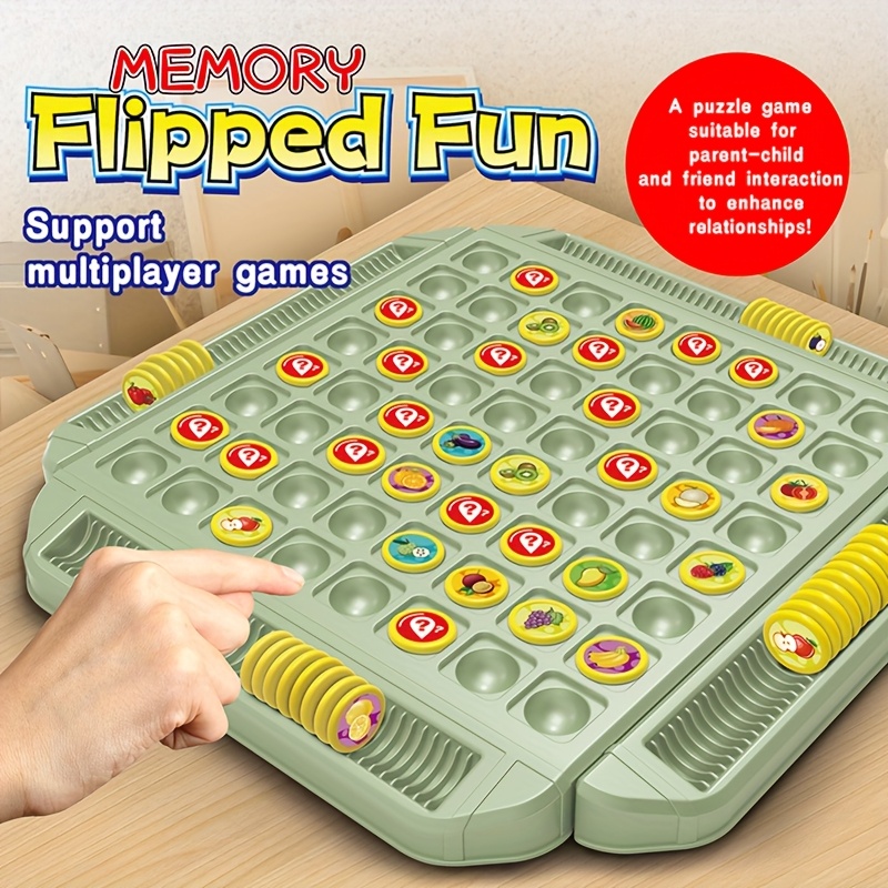 Board Game Flip 7 - Educational Fruit Flip Memory Board Game,