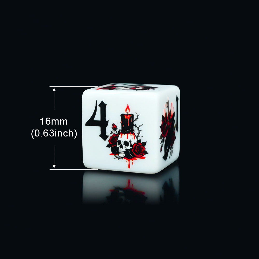 12Pcs Gothic Rose 16MM Printed - Board Game Electronic Table review and price