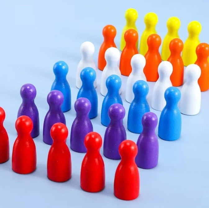 100 Pcs Colorful Wooden Chess  - Board Game Verdant review and price