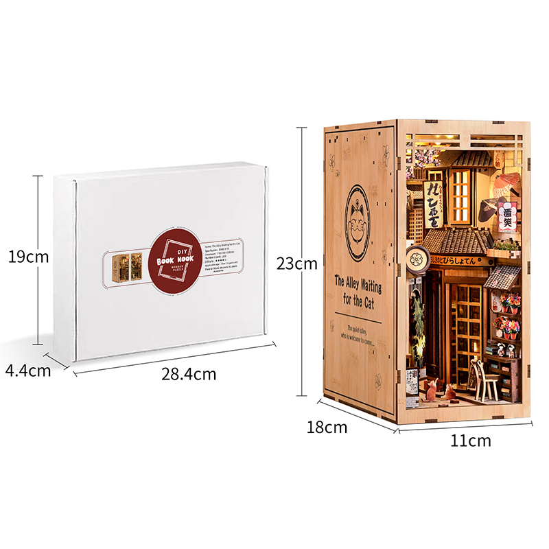 LED Wooden Book Nook Kit DIY 3 - Miniature Terrain Set review and price