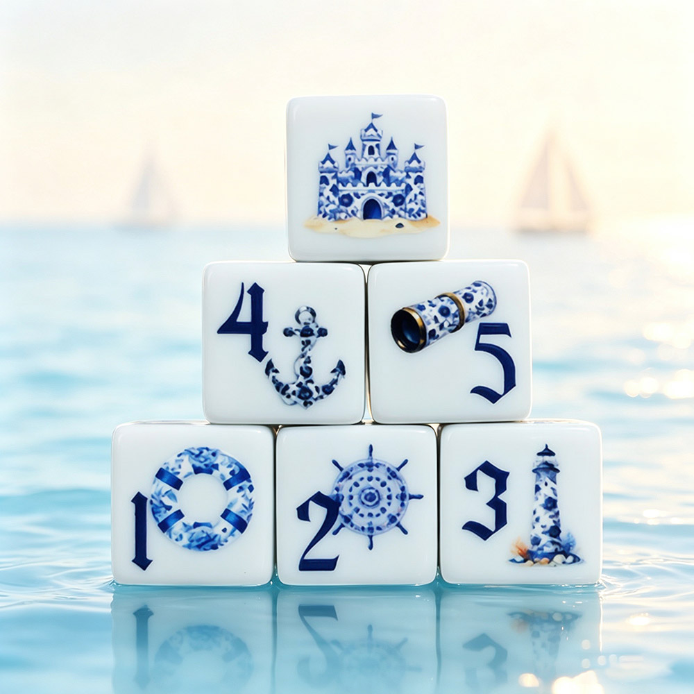 12Pcs Blue Nautical 16MM Print - Board Game Electronic Table review and price