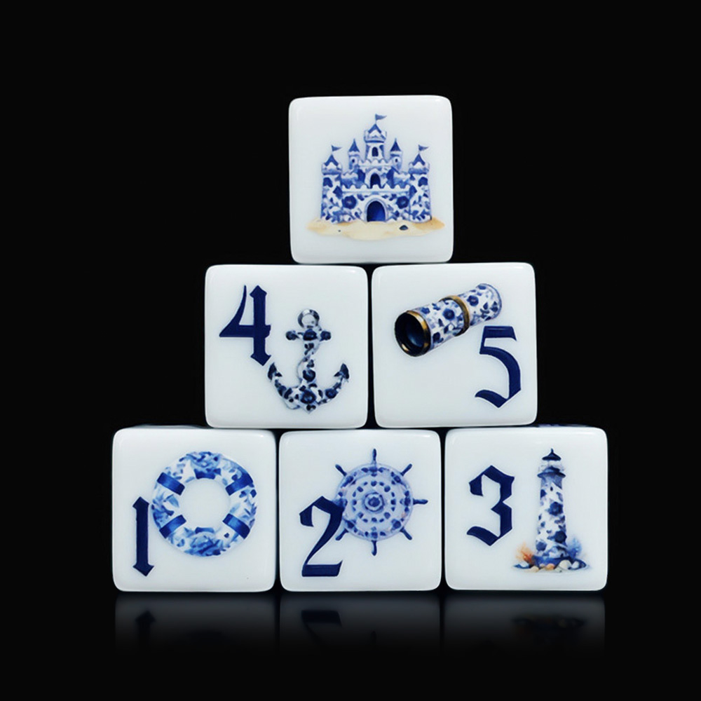 12Pcs Blue Nautical 16MM Print - Board Game Electronic Table review and price